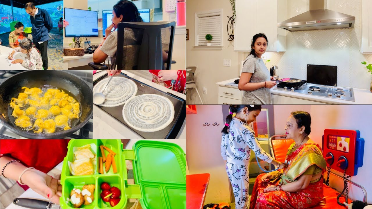 A Rainy Day in Life☔️Indian Working Mom Busy Morning Breakfast to Dinner Routine🤩Weekend Family Time