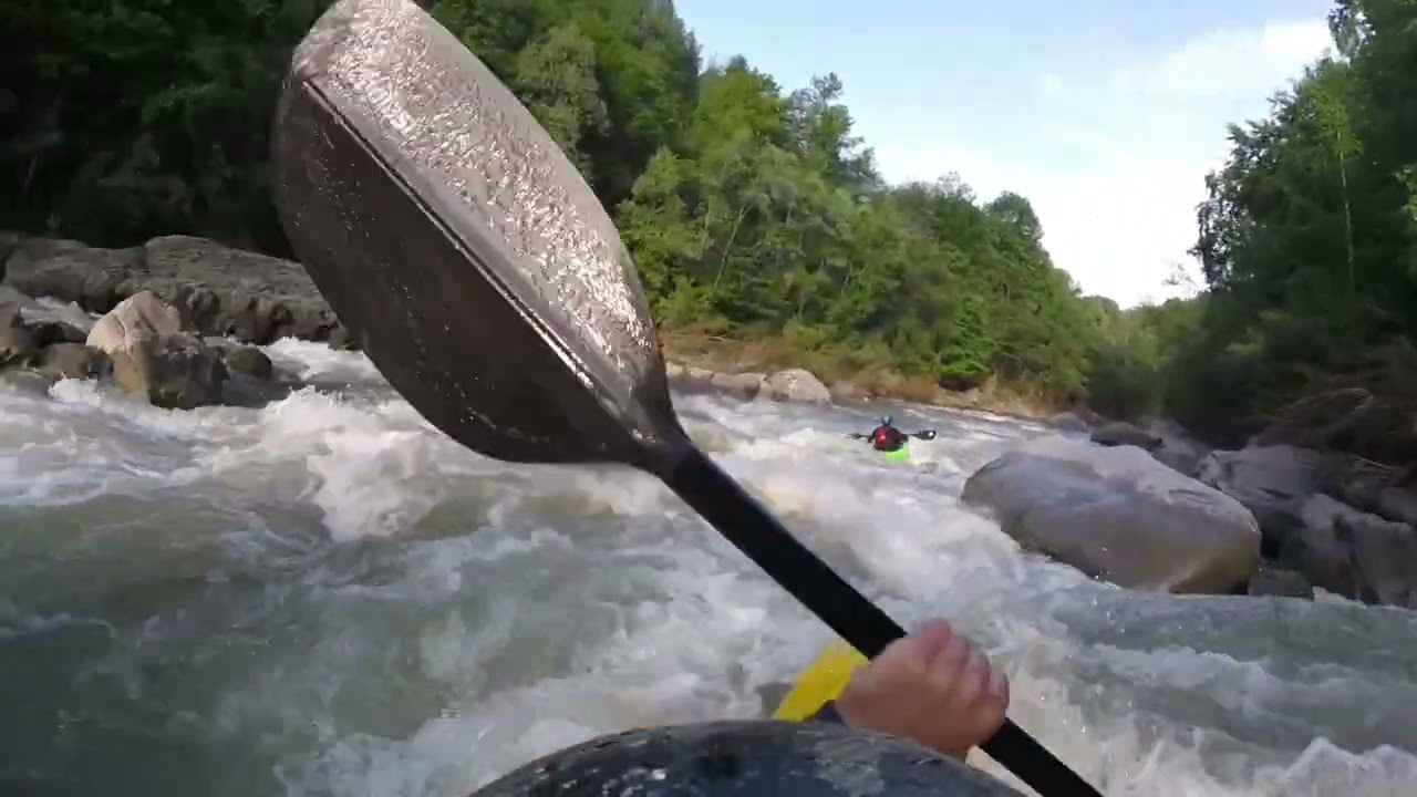 Whitewater kayaking on Basca Mare river