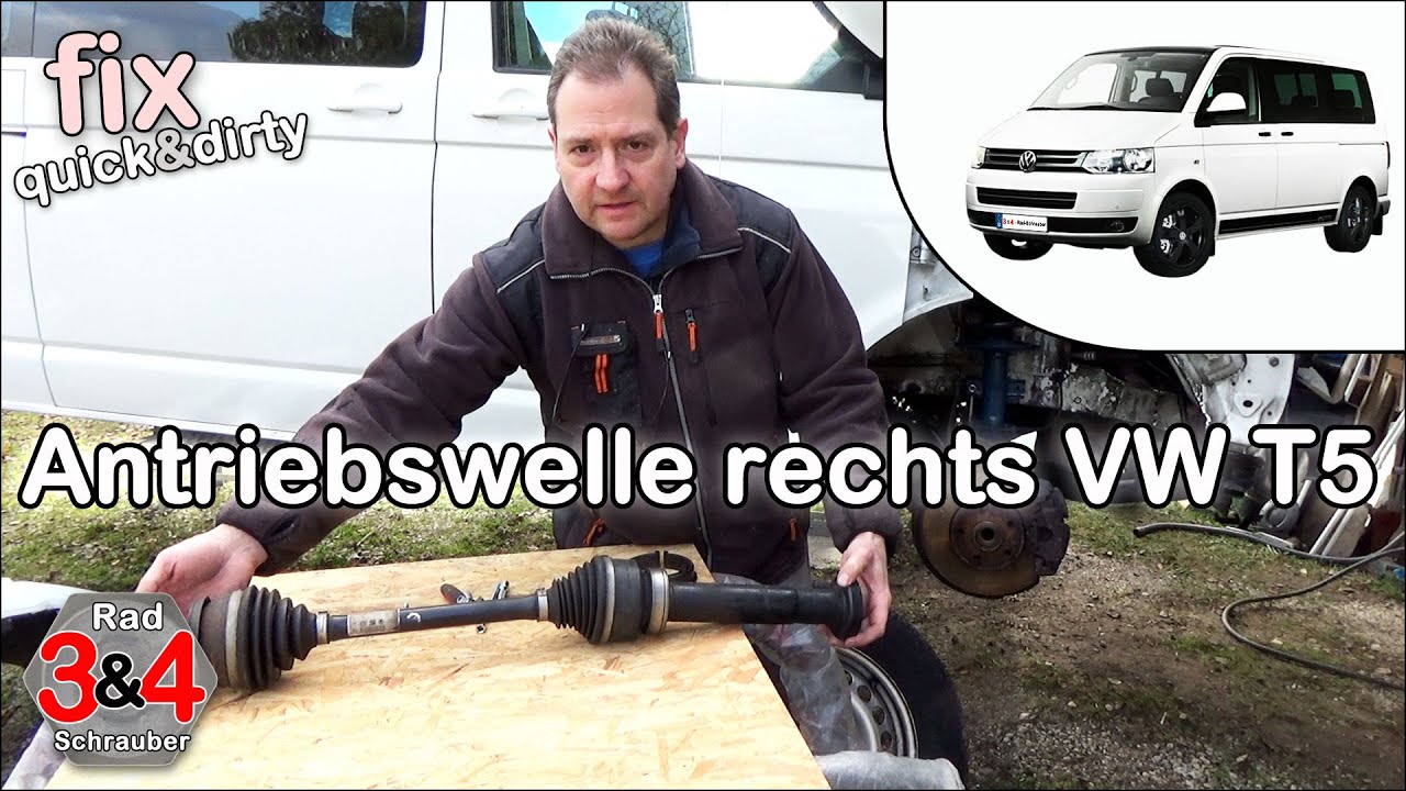 VW T5 Antriebswelle rechts Reparatur (quick & dirty)