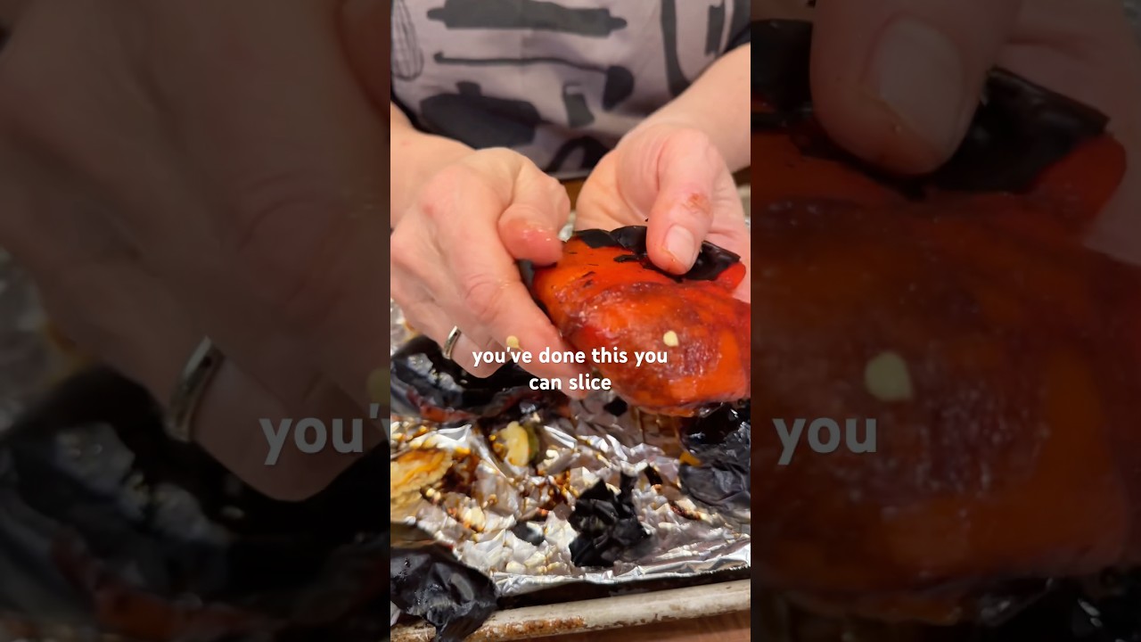 How to roast peppers! #peppers #cooking #roasting #roastedveggies