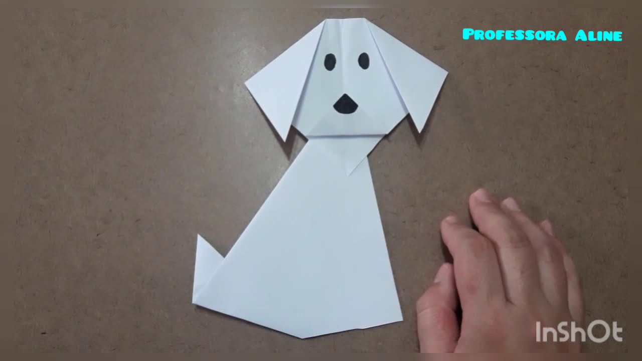 Hora da Atividade: Cachorro de dobradura facil e rápido - Professora Aline   #animaisemdobradura