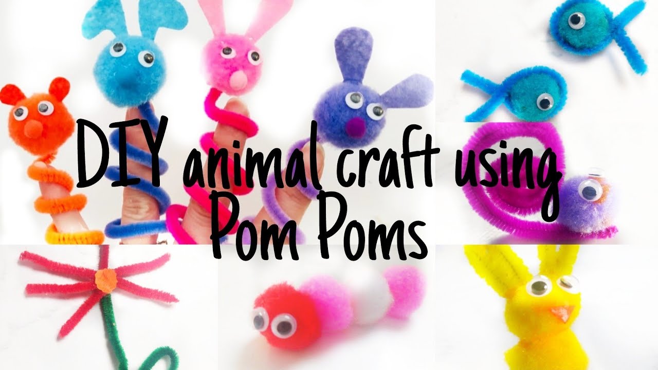 DIY animal craft for toddlers using Pom Pom and Pipe cleaners #FunActivities | Peppy Cloud