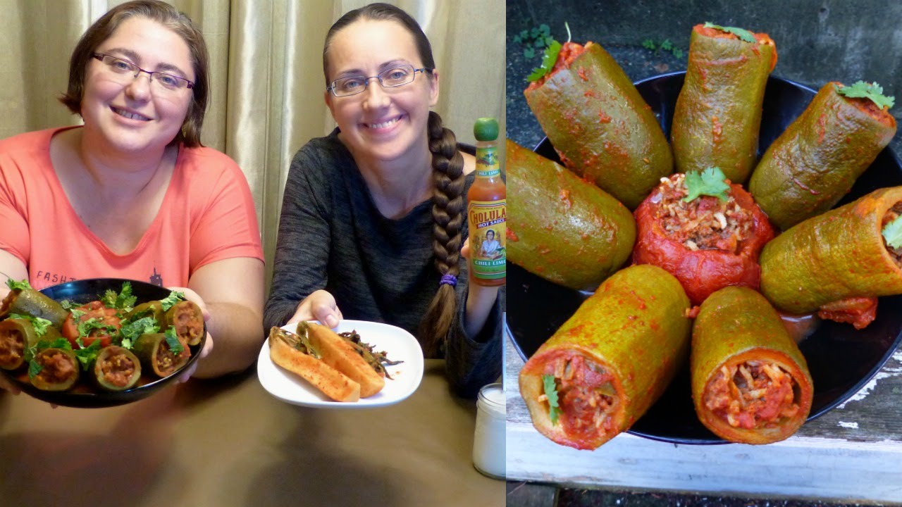Stuffed Zucchini And Tomatoes | Gay Family Mukbang (먹방) - Eating Show