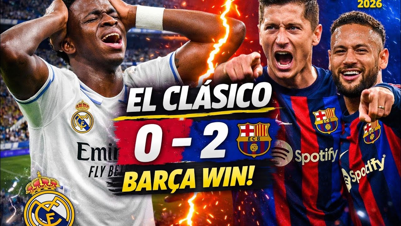 Barcelona DOMINATE El Clásico 🔵🔴 | Real Madrid 0–2 Barça | eFootball 2026 Gameplay