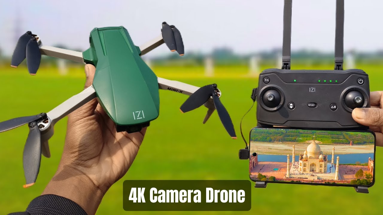 4K 3 AXIS GIMBAL Camera GPS Drone Unboxing & Review - IZI MINI X