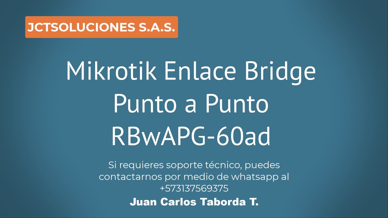 Mikrotik Enlace Bridge Punto a Punto RBwAPG 60ad