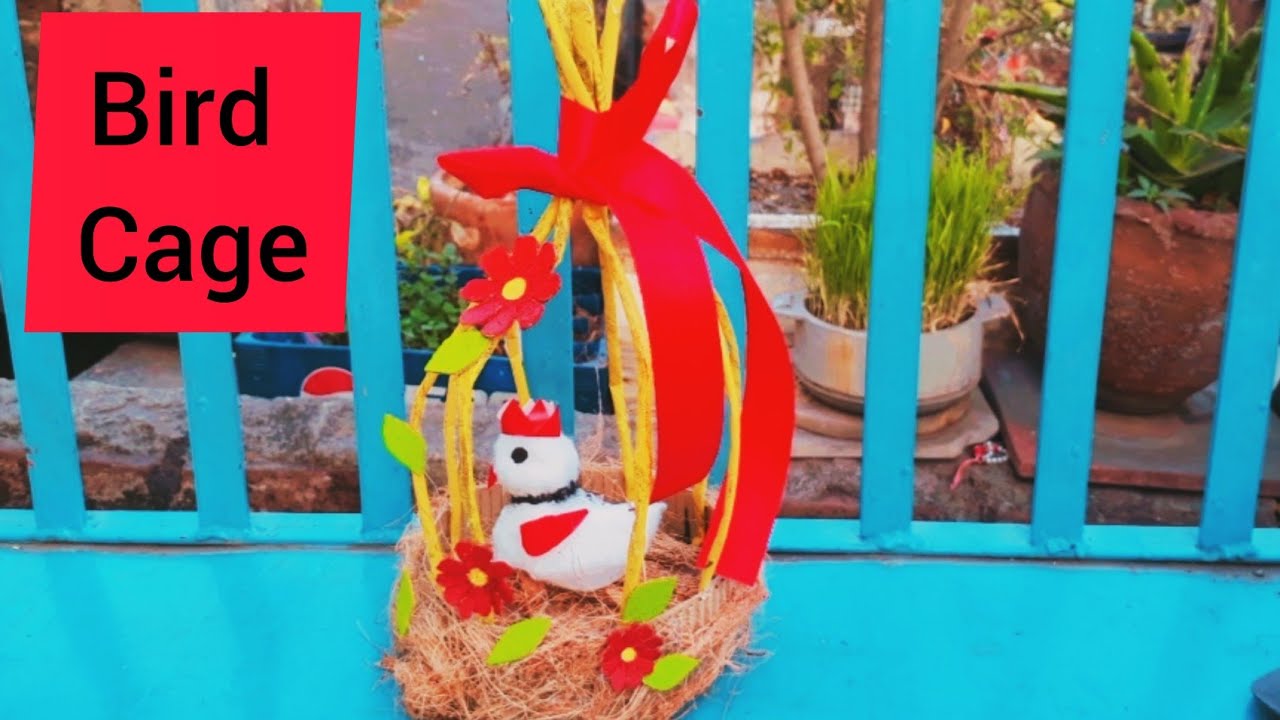 Bird Cage | Newspaper Craft | Home Decor | Beautiful Cage