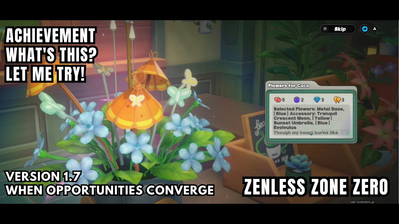 [Zenless Zone Zero Achievement] What's This? Let Me Try! Use All Flowers, Accessories, & Flowerpots