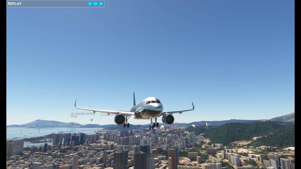 Hong Kong Kai Tak Int Airport Landing A320neo MSFS2020