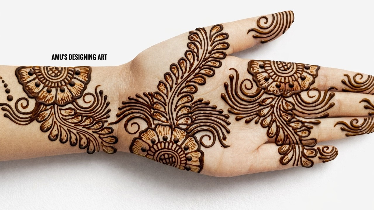 Arabic New Mehndi Design Front Hand | Bold Floral Henna Design | Mehandi Ki Design Flower | Mehndi