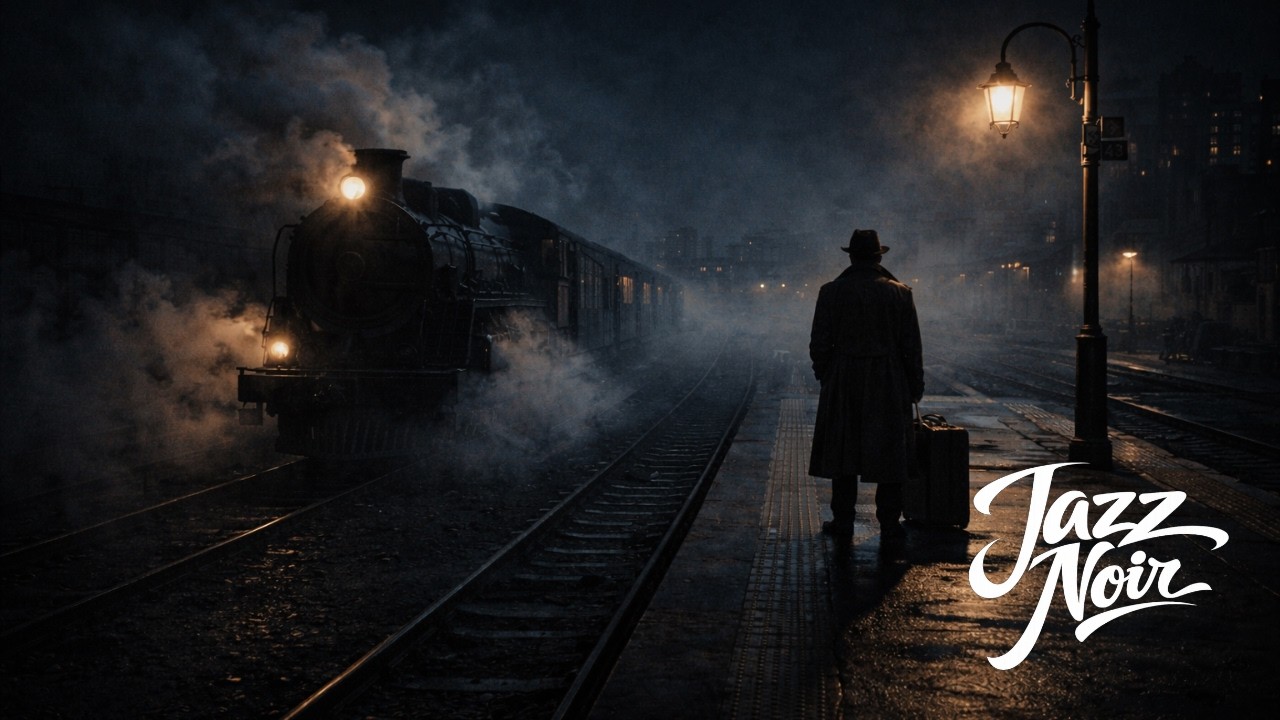 Departure Noir— 3 Hours of 1940s–1950s Jazz for Focus & Unwind | Night Train at the Station