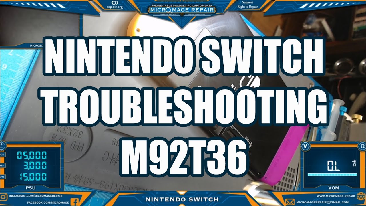 Nintendo Switch charging circuit diagnostics, M92T36 replacement