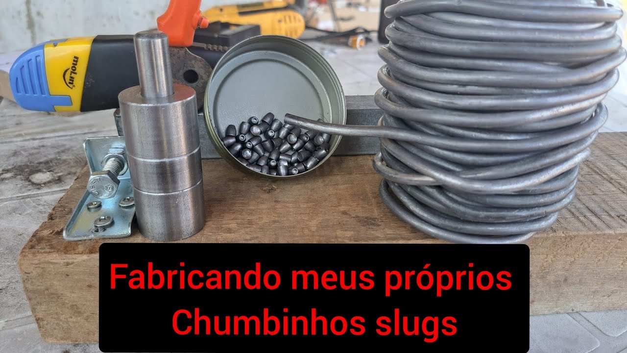 fabricando chumbinhos slug 5.5 mm para carabina de press&atilde;o
