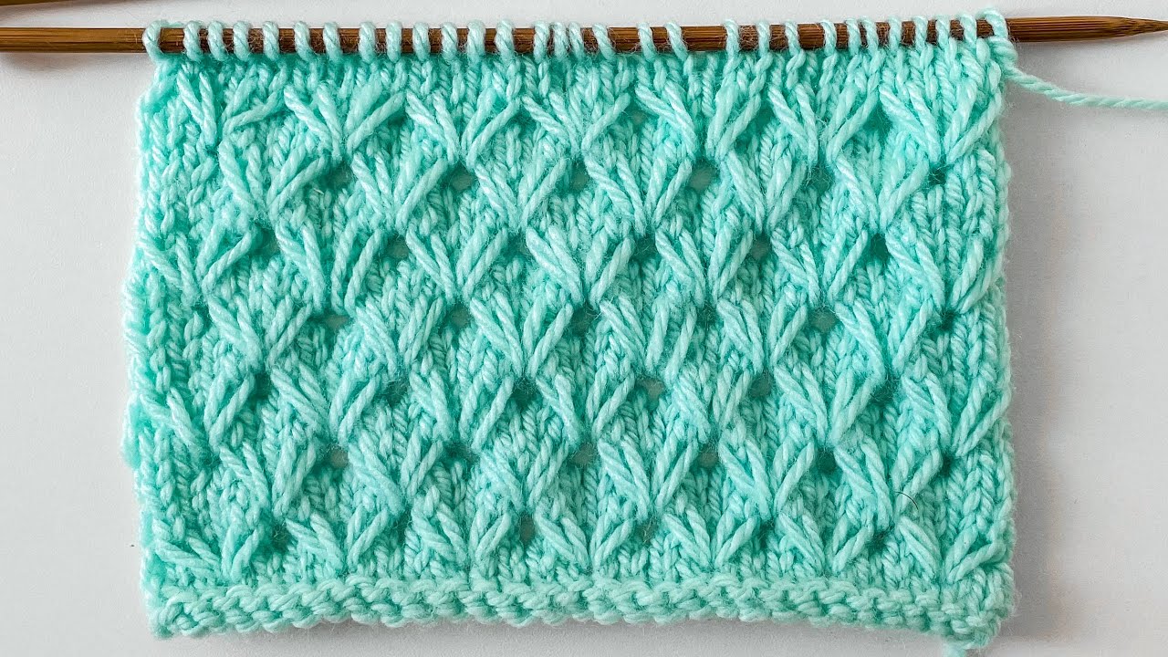 PONTO DE TRICÔ PASSO A PASSO | Furadinho, ponto meia alongado, leques, X 🧶