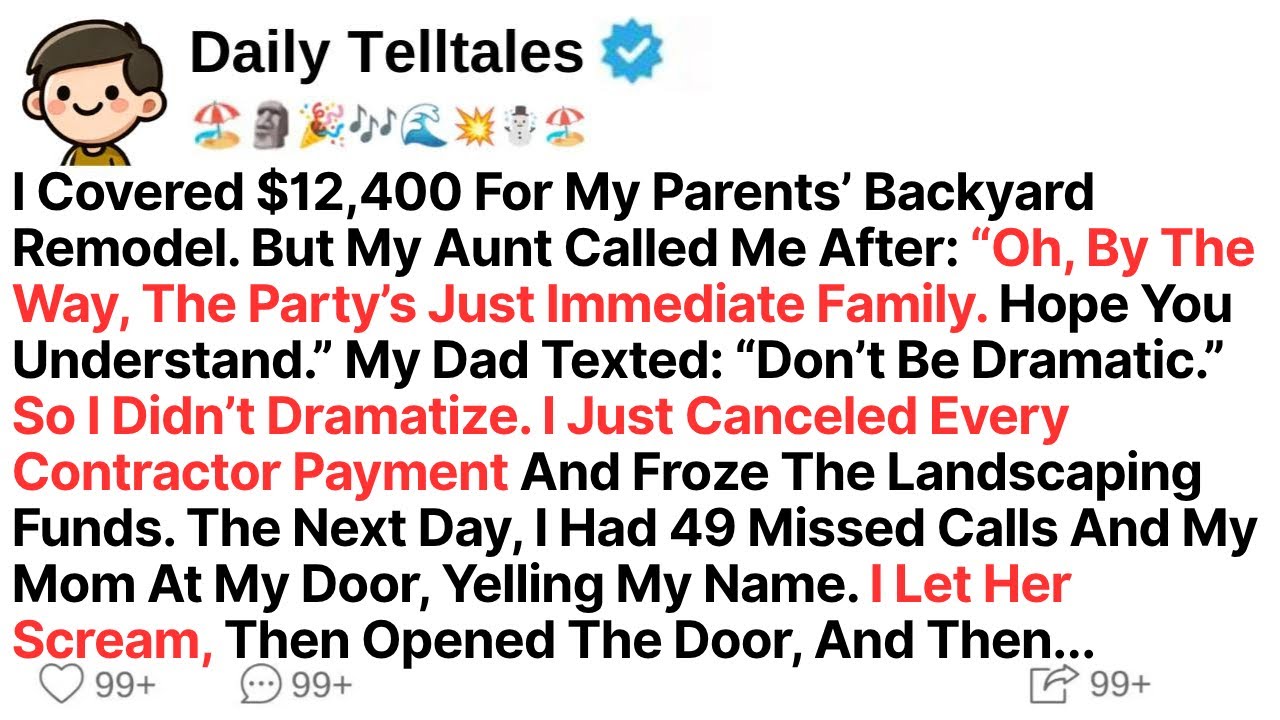 I Covered $12,400 For My Parents’ Backyard Remodel. But My Aunt Called Me After: “Oh, By The Way...