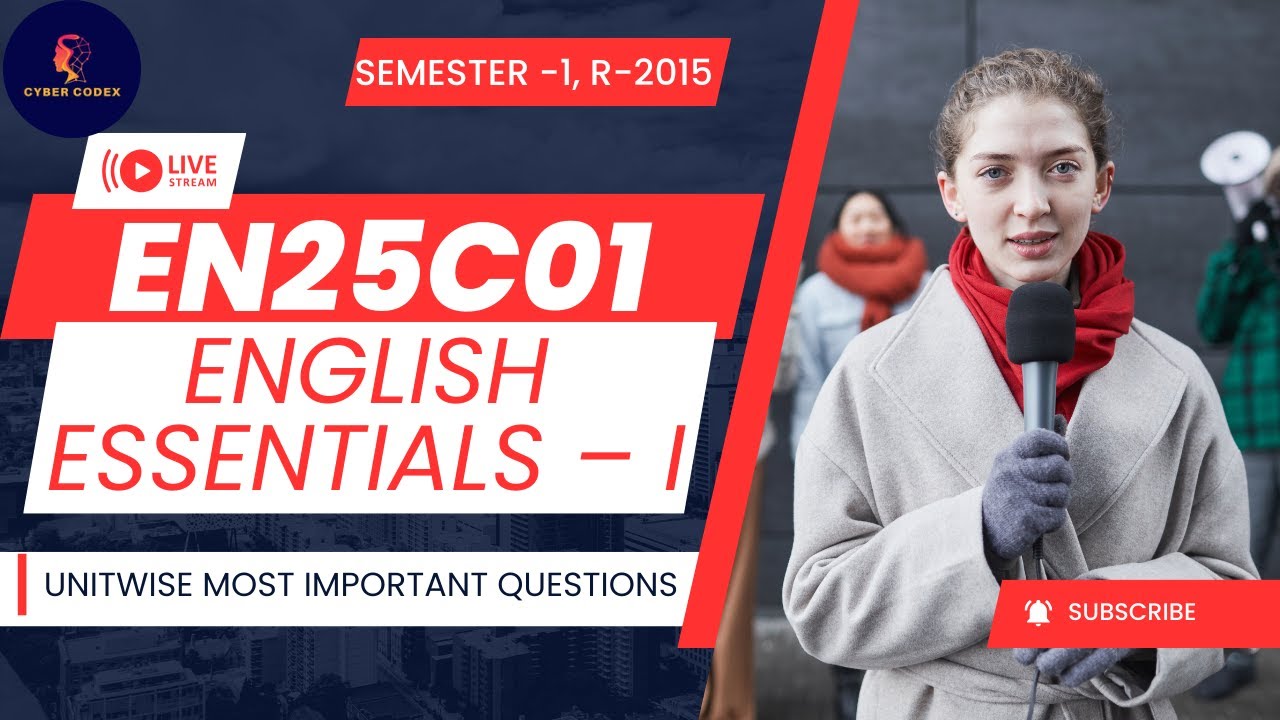 EN25C01 English Essentials – I Important Questions |Regulation 2025 | Anna University 1st Year|Sem 1