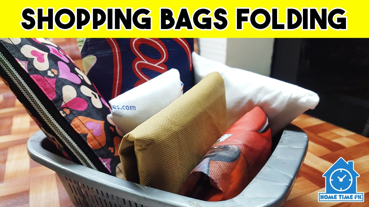 How to fold shopping bags | How to fold reusable shopping bags