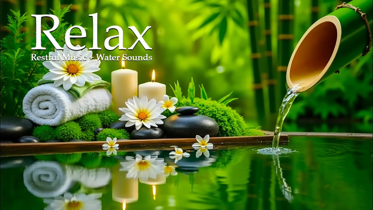 Stress Relief Piano & Water Sounds for Relaxation, Spa, Yoga, and Deep Sleep