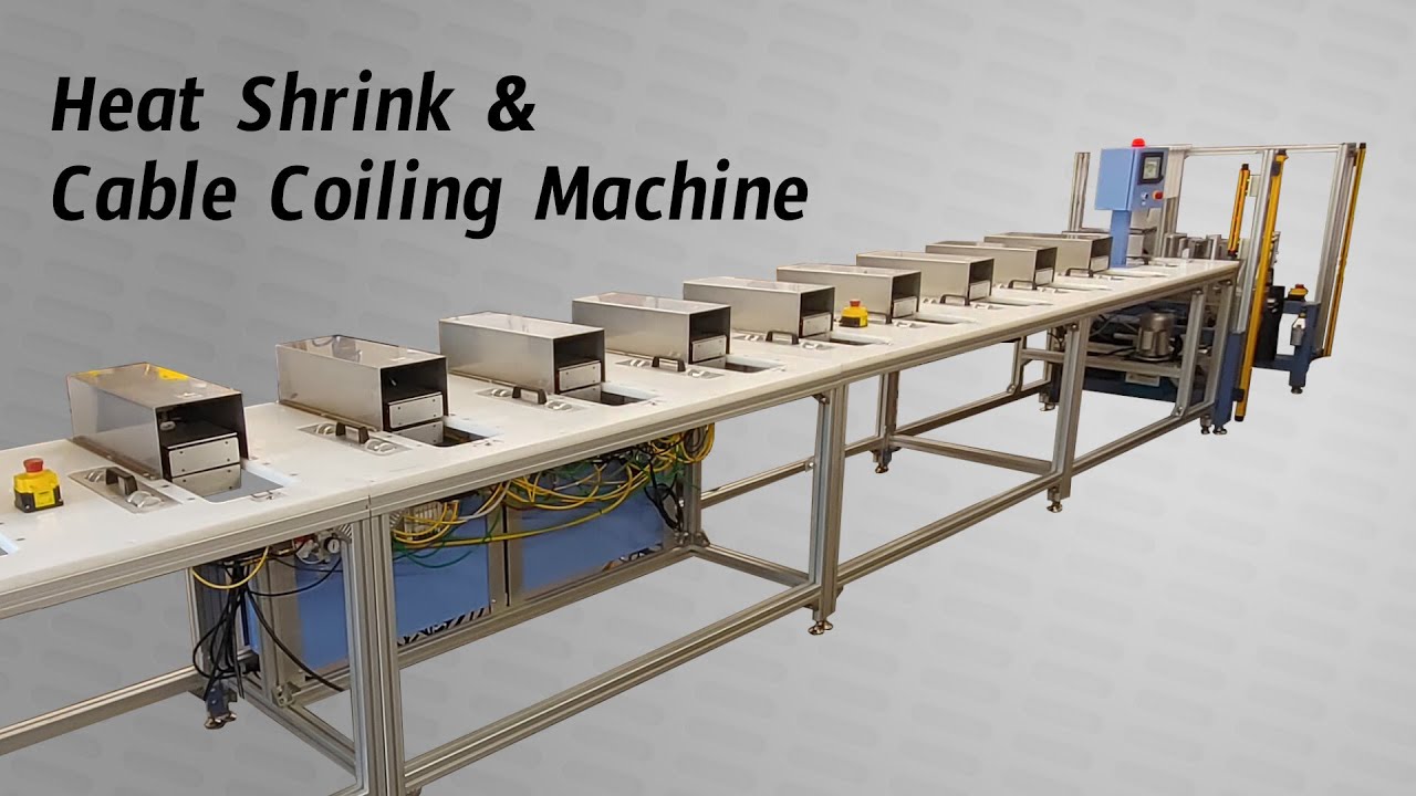 Semi-Automated Heat Shrink & Cable Coiling Machine