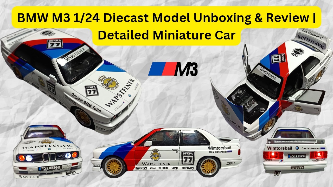 BMW M3 1/24 Diecast Model Unboxing & Review | Detailed Miniature Car