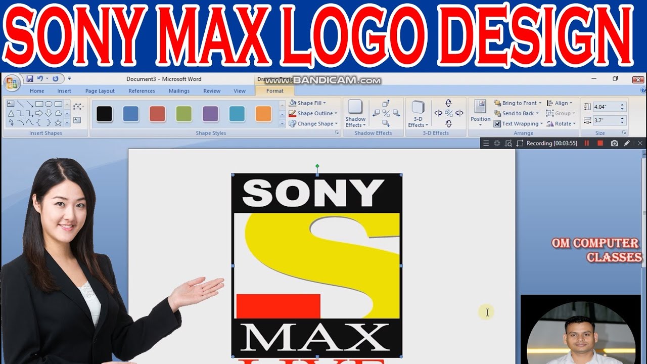 Sony Max Logo Design In MS word #microsoftoffice 