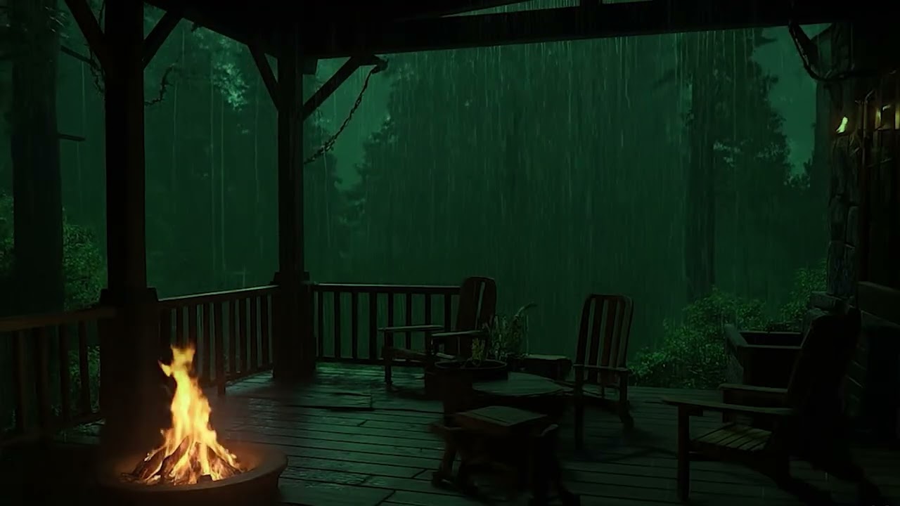 Night Thunderstorm and Rainfall – Sleep Sounds for Calm and Comfort