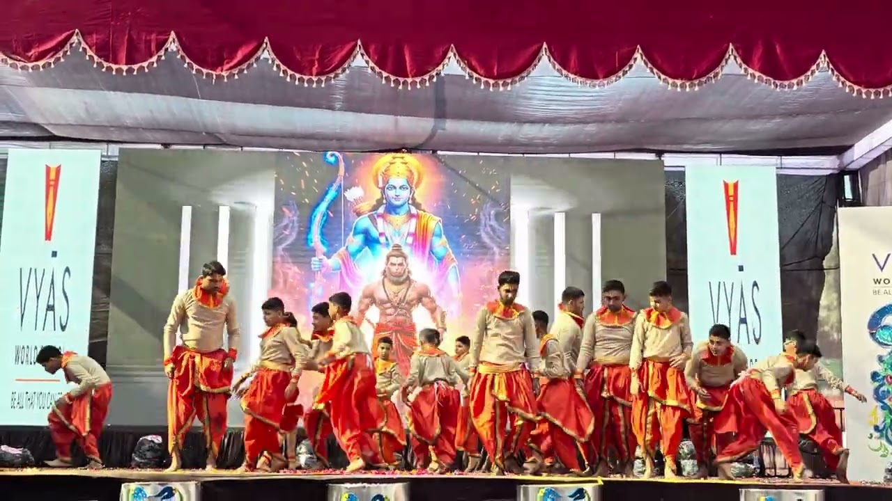Mahaveer Hanuman dance presentation by Vyas World School annual function 2025