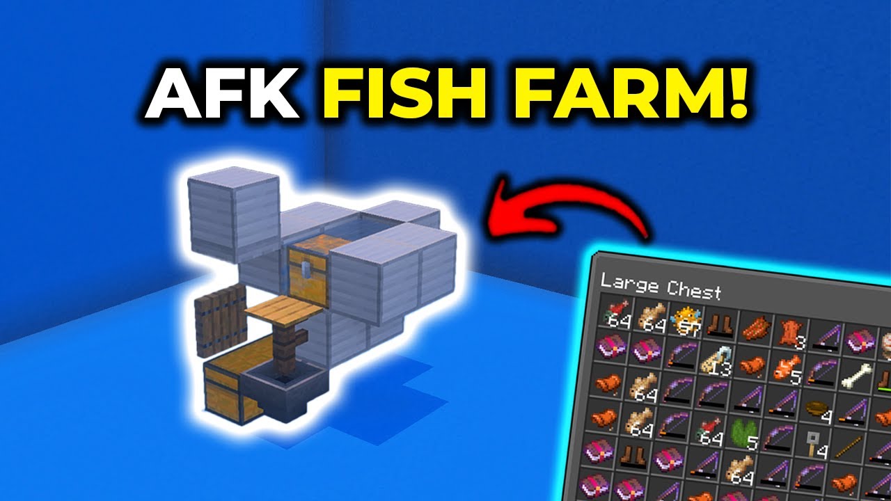 EASY & FAST AFK Fish Farm! | Minecraft Bedrock 1.21+