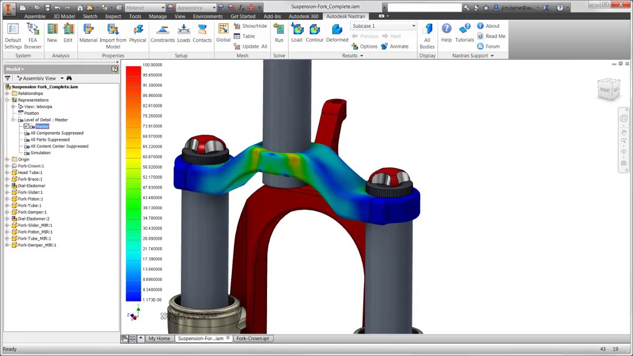 Расчет на усталостную прочность с помощью Autodesk Nastran In-CAD