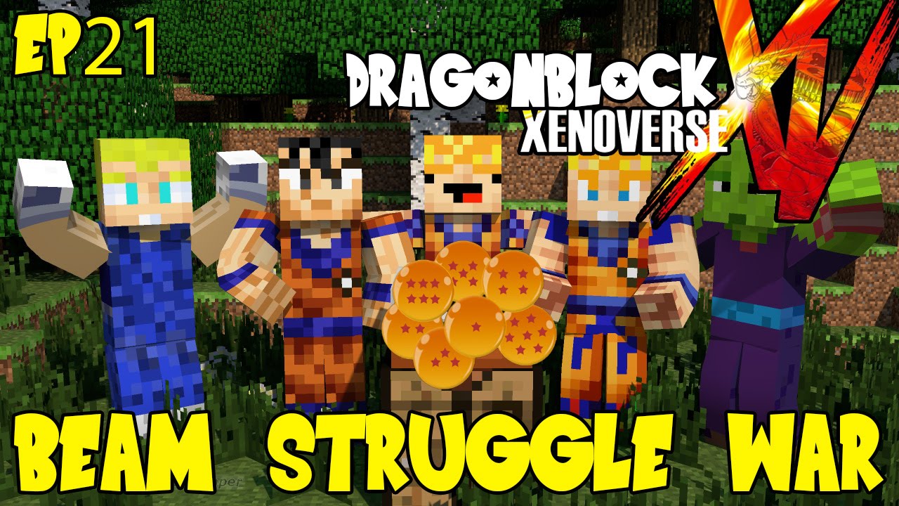 Dragon Block Xenoverse: Ki Clash Beam Struggle Wars! (Dragon Ball Z Minecraft EP 21)