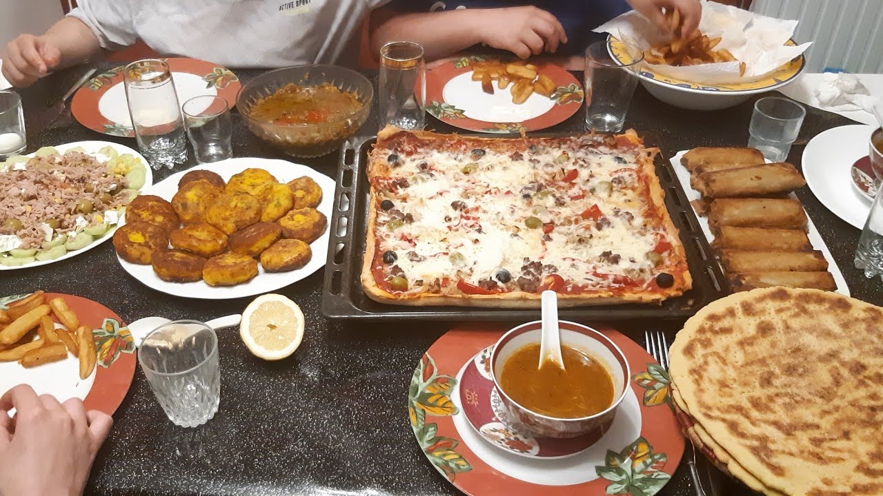 روتيني مع بناتي في تحضير طاولة رمضان مع وصفة كسرة رخسيس أجواء الإفطار/recettes ramadan