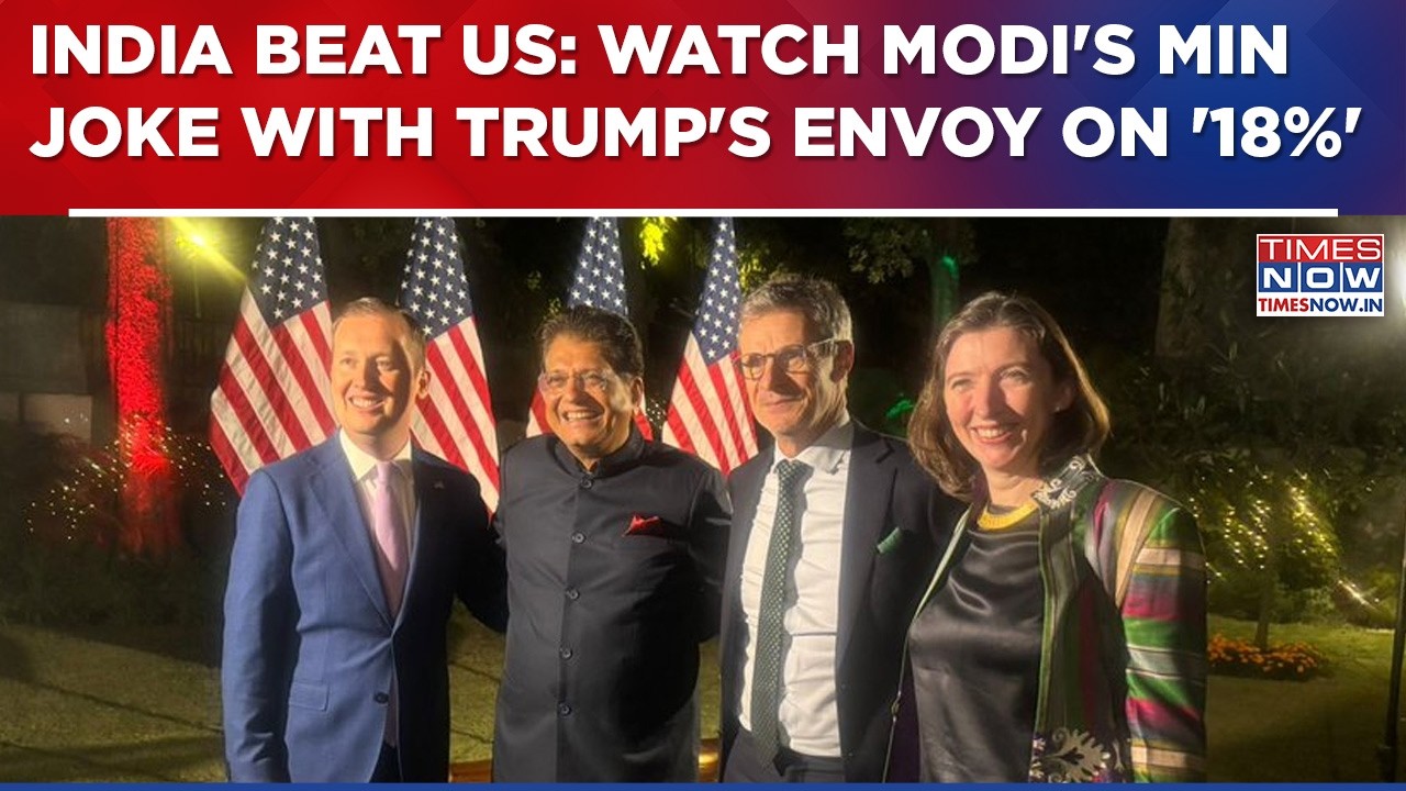 India Beat US: Watch Modi's Minister, Trump's Envoy Joke| Goyal's 'Reciprocal' Quip, Gor's Reply
