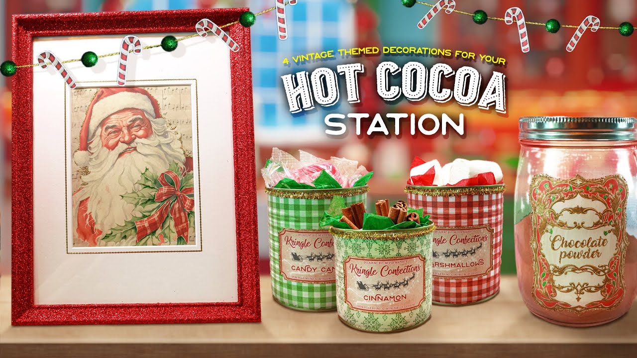 DIY Vintage Christmas Hot Cocoa Station: 4 Unique Decor Ideas