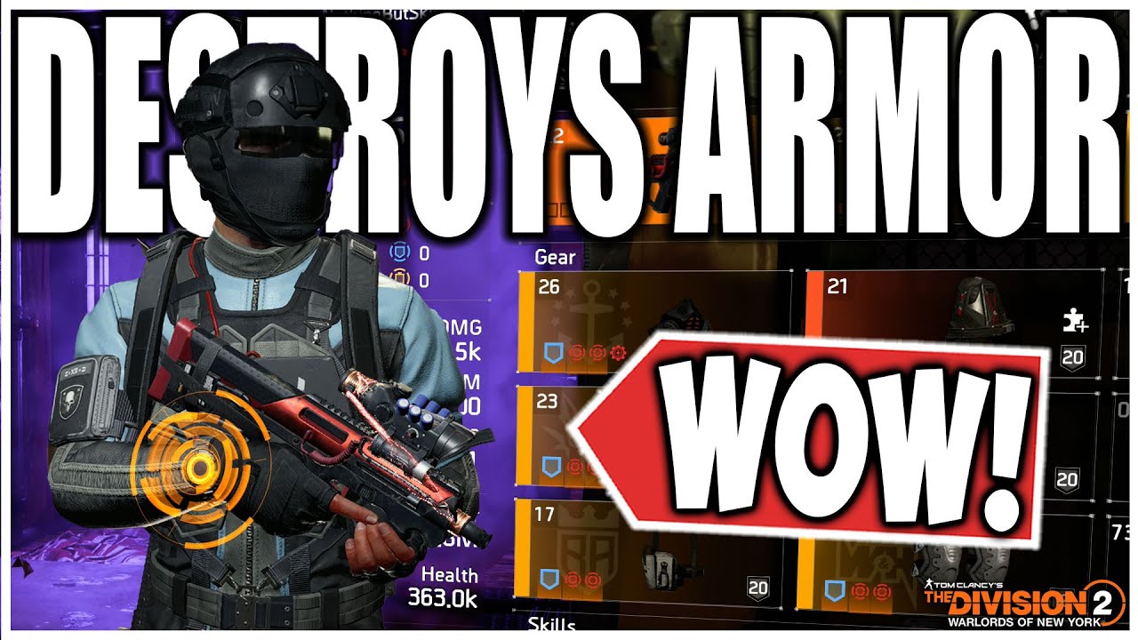 This Build just DESTROYS Armor in the Division 2! 25% Damage to Armor makes enemies disappear!