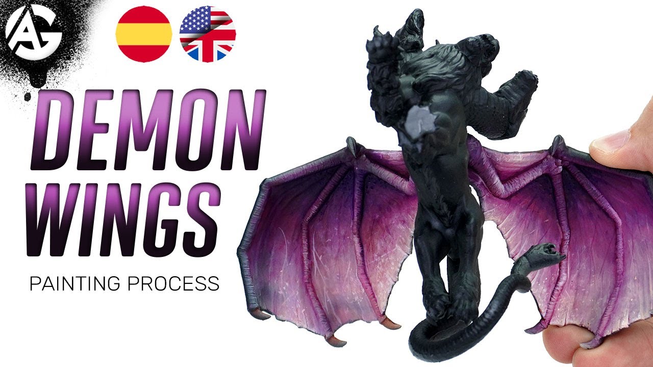 How to paint DEMON WINGS 🧛🏻‍♂️  CURSED CITY/ Como pintar ALAS DEMONIACAS CURSED CITY
