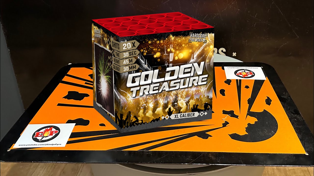 Golden Treasure : Rubro Vuurwerk : 20 Shots : 430 Gram : 30mm : Straatfilm