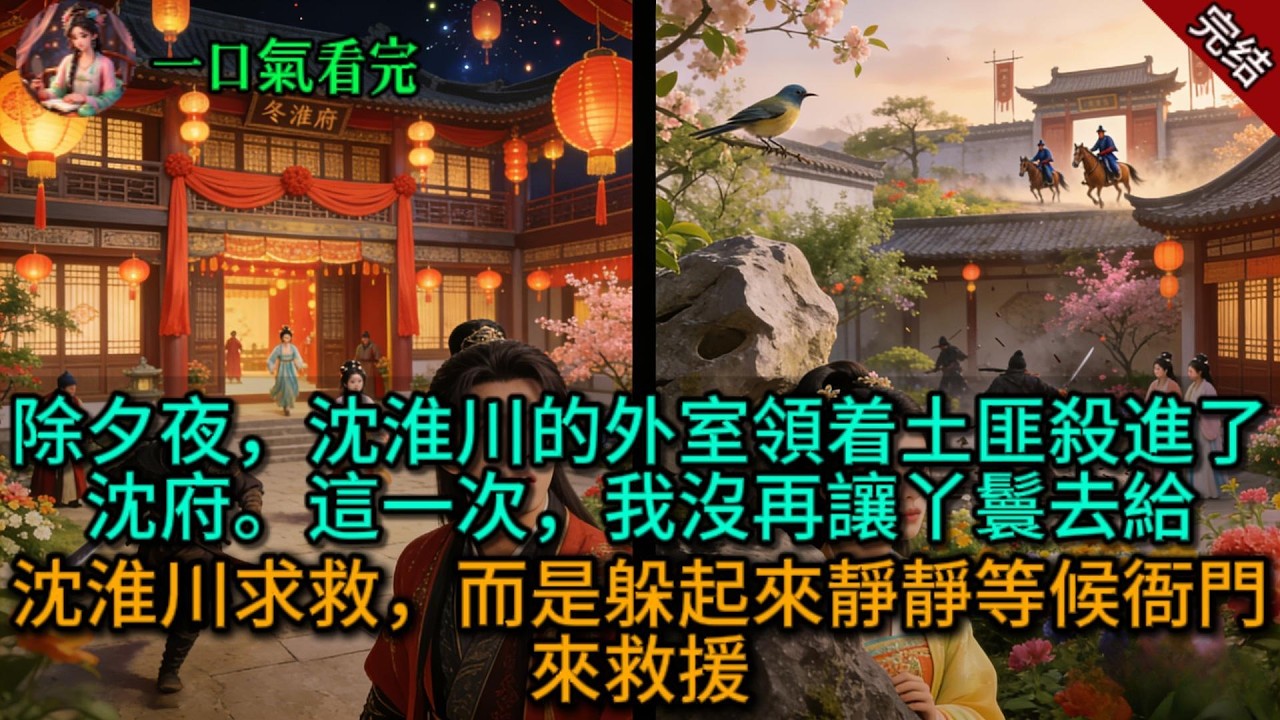 【原創已完結】除夕夜，沈淮川的外室領着土匪殺進了沈府。這一次，我沒再讓丫鬟去給沈淮川求救，而是躲起來靜靜等候衙門來救援