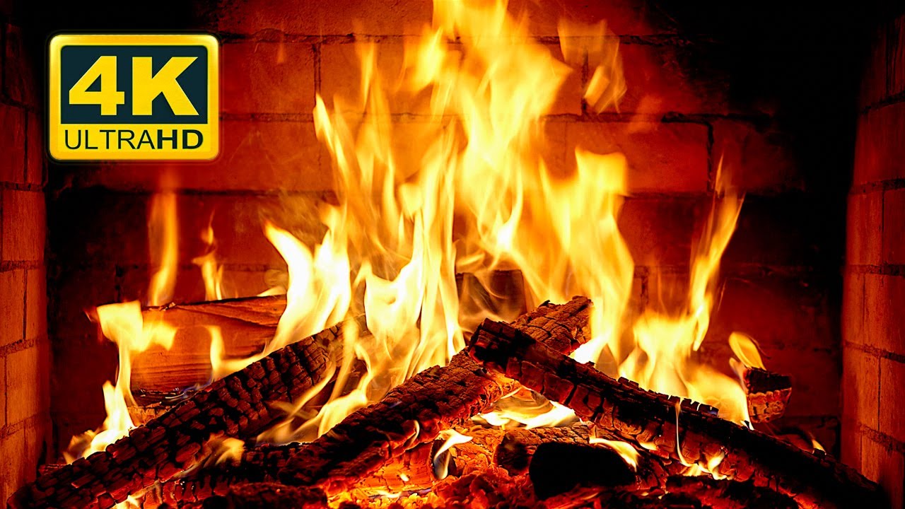 🔥 Cozy Fireplace 4K (12 HOURS). Fireplace with Crackling Fire Sounds. Crackling Fireplace 4K