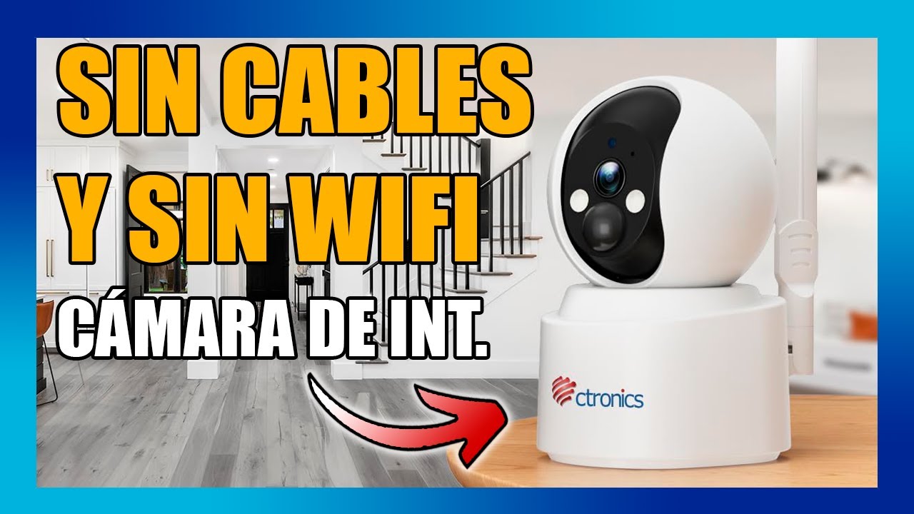 😱 360 ¡SIN CABLES y SIN WIFI! Cámara de Seguridad INTERIOR! CTRONICS 2K 820C