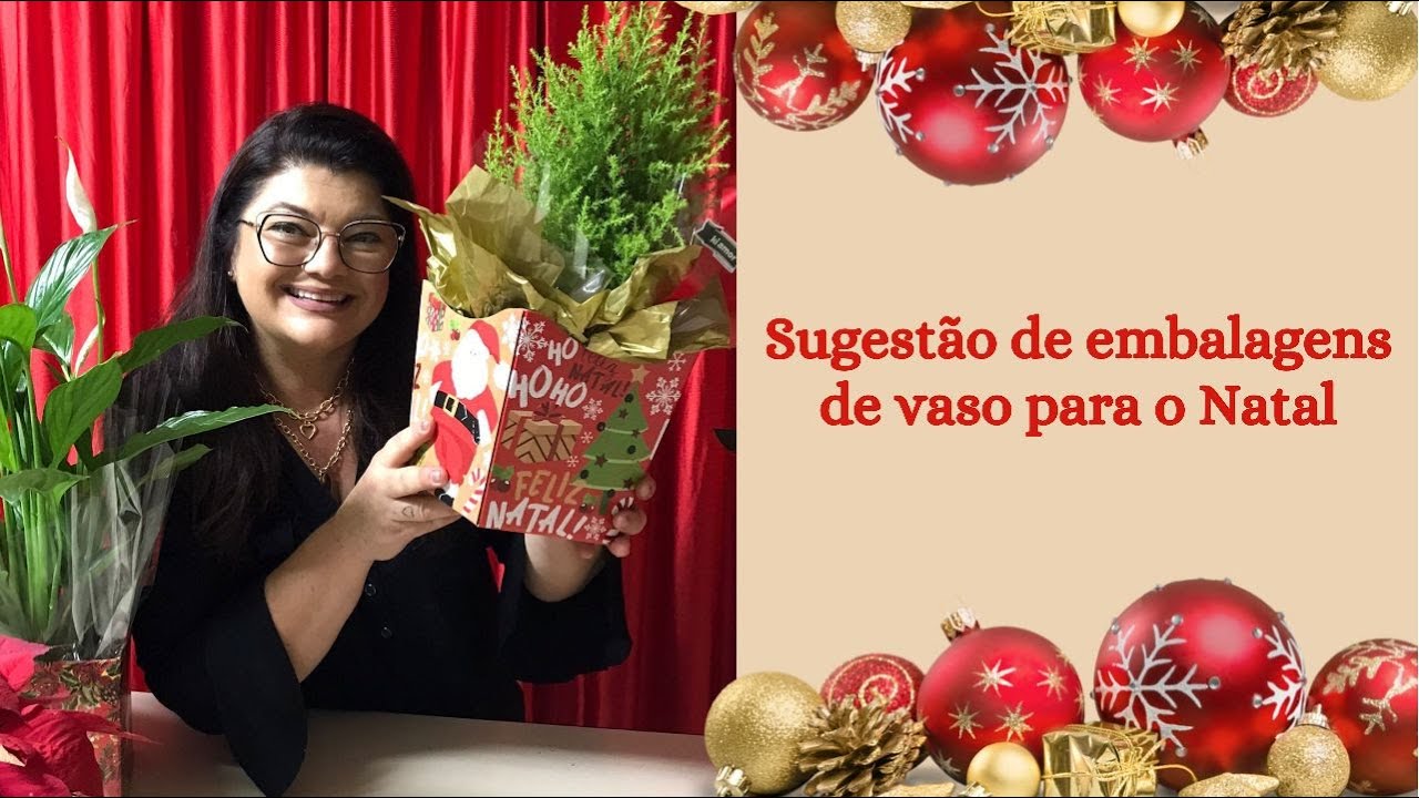 Sugestão de Embalagens de Vaso para o Natal