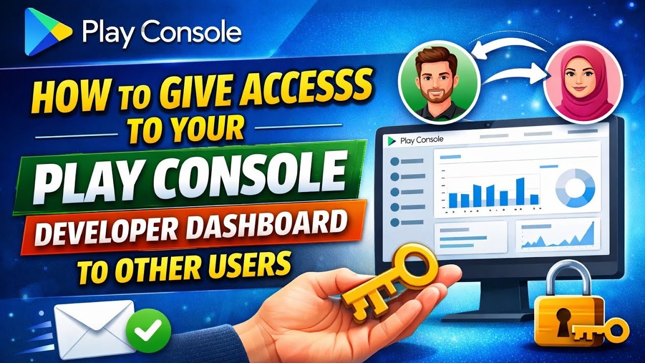 How to Give Access in Google Play Console 2026   Add User in Play Console Developer Account 🔑