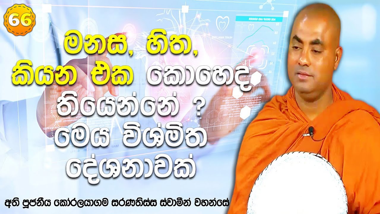 අපේ මනස, හිත, හරියටම පිහිටා ඇති ස්ථානය පිළිබඳව බුදුරදුන්ගේ දේශනාව | සතිපට්ඨාන ධර්ම දේශනා (𝟔𝟔)