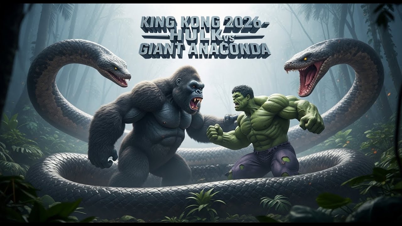 Primal Rage: King Kong 2026 - HULK vs GIANT ANACONDA | Full movie