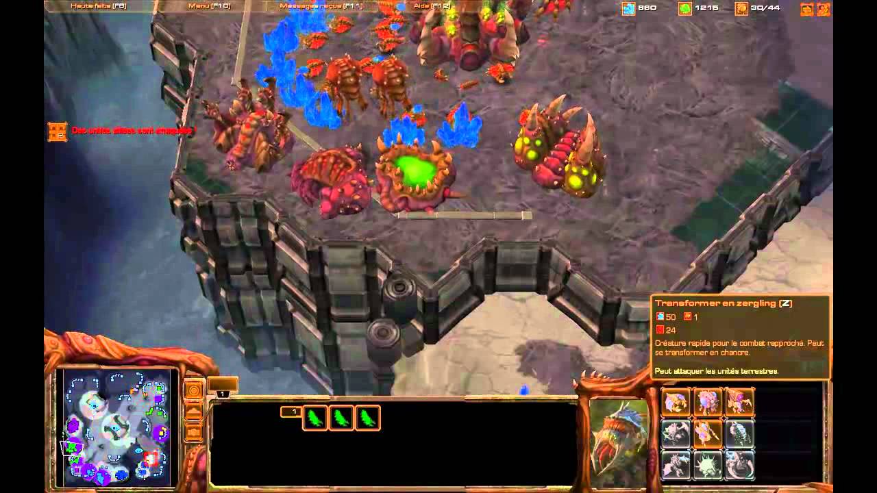 StarCraft II - macht 4vs4 ( zerg ) [ Saison 8 ] FR