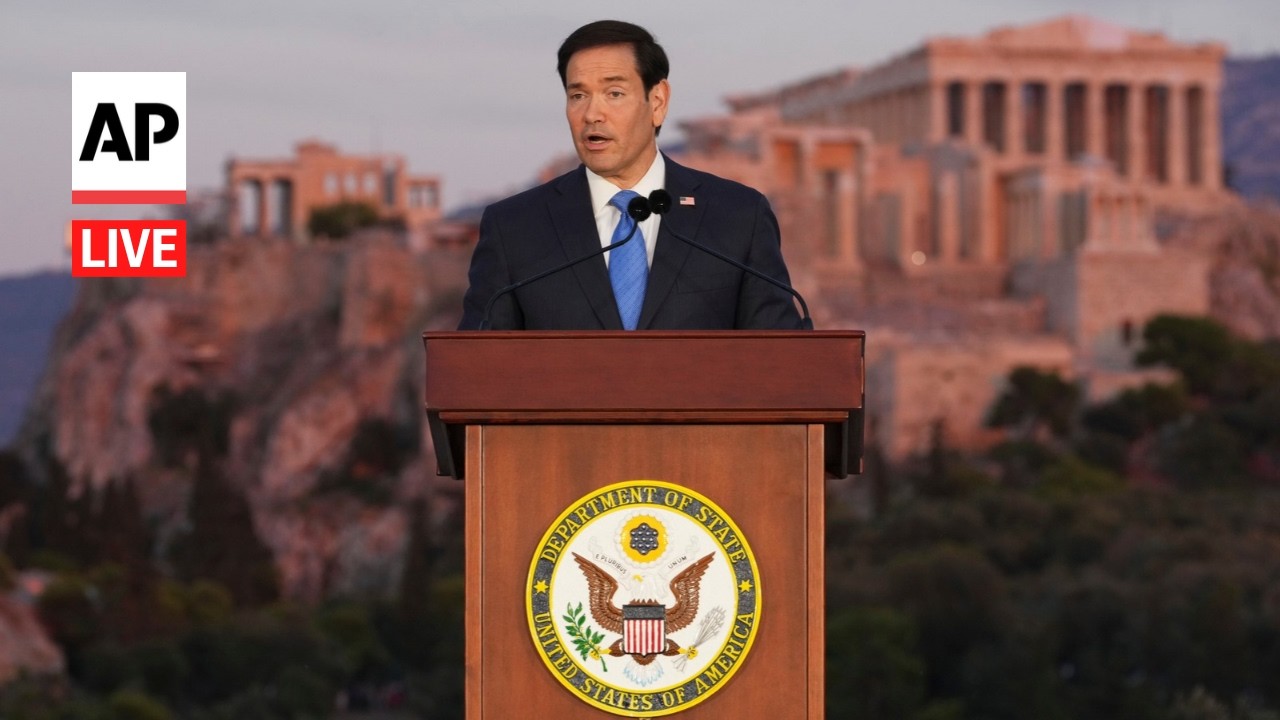 LIVE: Marco Rubio delivers a speech at the Acropolis in Greece