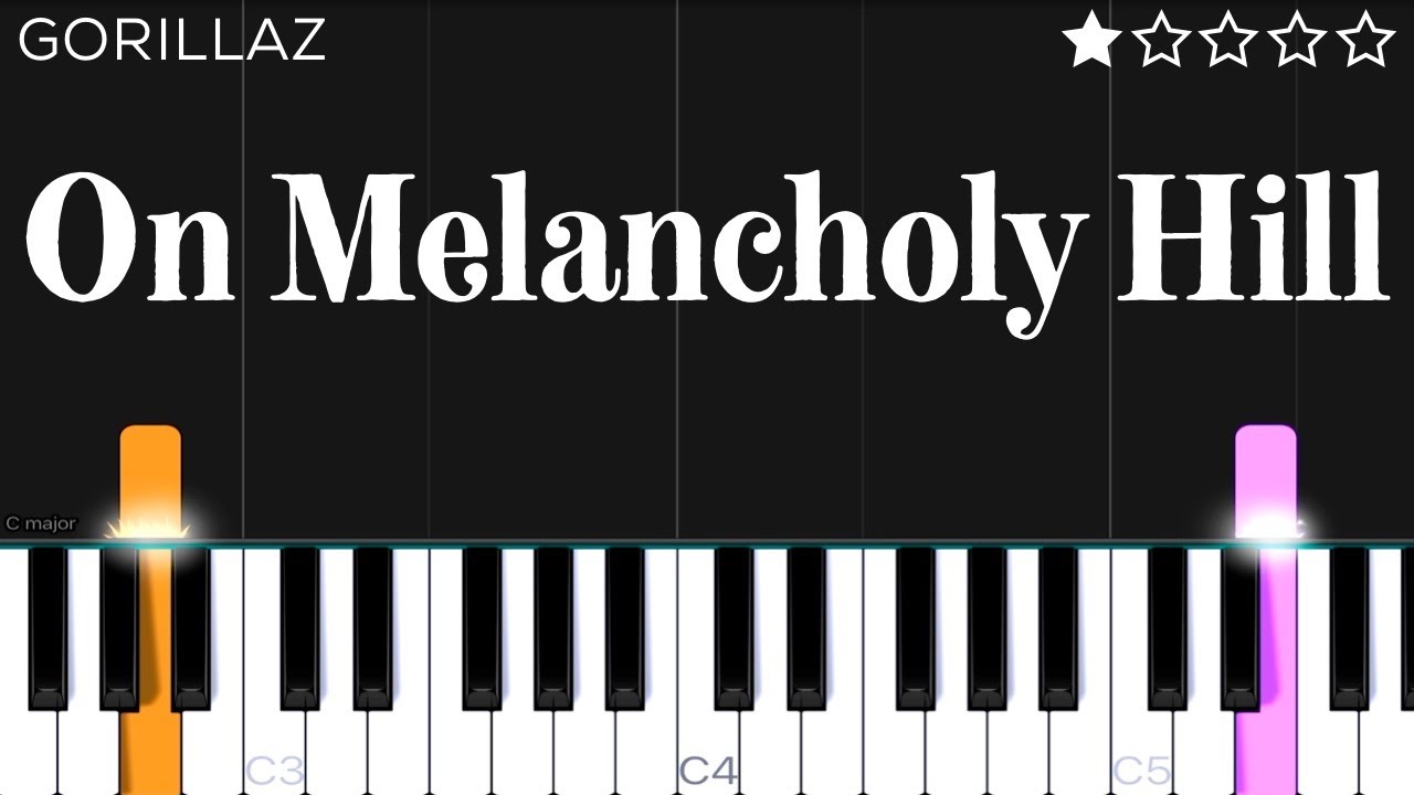 Gorillaz - On Melancholy Hill | EASY Piano Tutorial