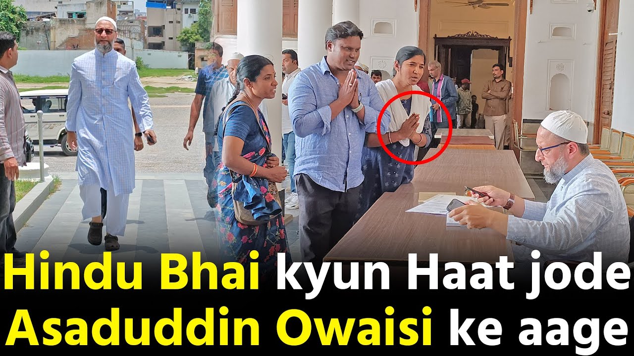 Asaduddin Owaisi ko #hindu bhai haat jodke shukriya kiye Darussalam mein | AIMIM