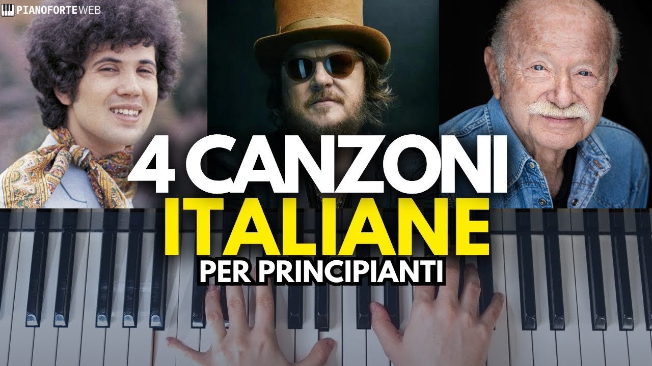 4 Canzoni Italiane al Pianoforte per Principianti 🎹