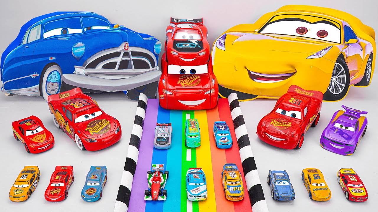 Lightning McQueen Super Unboxing 🚗💨 | Lightning McQueen, Chick Hicks, Mack, Doc Hudson, Cruz Ramirez