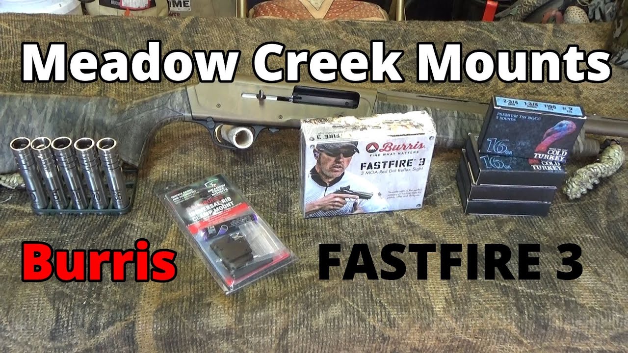 New Meadow Creek Mounts Low Profile Universal Rib Clamp Mount and Burris Fastfire 3 Red Dot